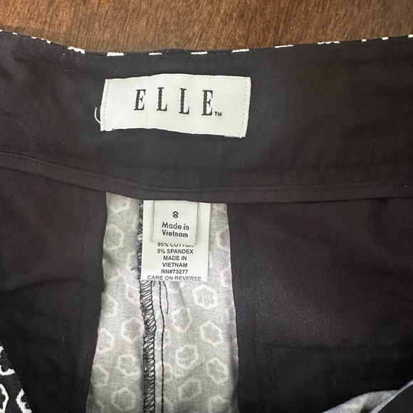 ELLE Geometric Print Shorts - Black & White Casual Everyday Size‎ 8 - Picture 2 of 3